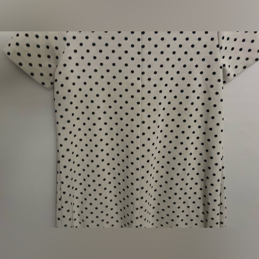 TYLER BOE Kristen Jacquard Polka Dot Collared Mini Dress Academia Twee Mod | S - Picture 13 of 16